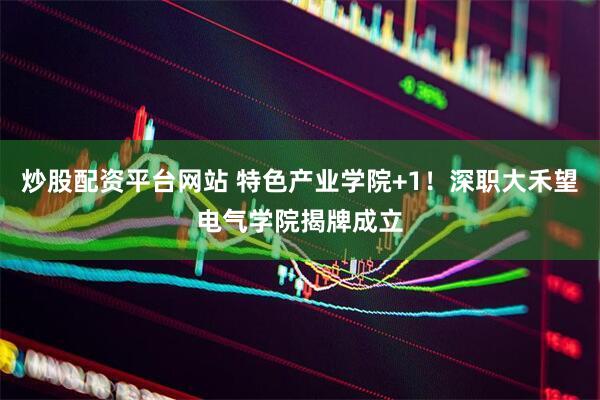 炒股配资平台网站 特色产业学院+1！深职大禾望电气学院揭牌成立